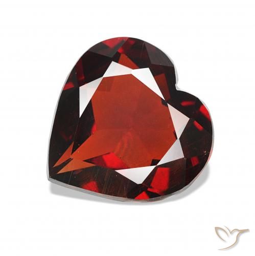 1.49ct Rojo oscuro Granate almandino, Corazón, VS