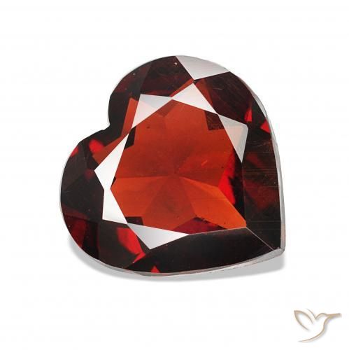 Granate almandino Rojo oscuro natural de 1.49 ct, Corazón, VS