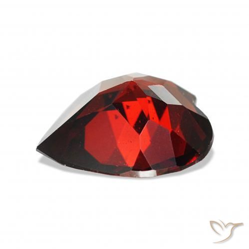 Granate almandino Rojo oscuro natural de 1.55 ct, Corazón, VVS-VS