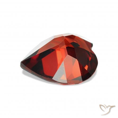 Granate almandino Rojo grosella natural de 1.33 ct, Corazón, VVS