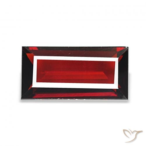 1.67ct Rojo oscuro Granate almandino, Corte Baguette, VVS