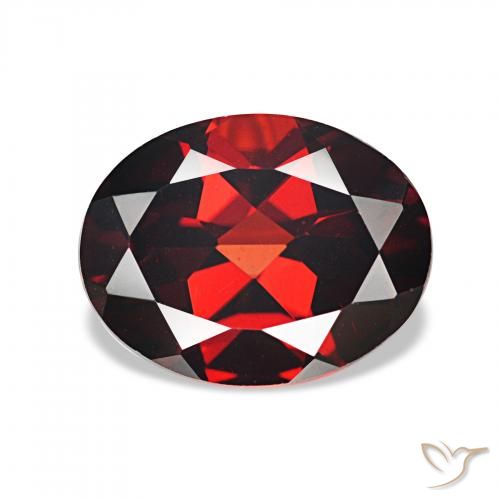 Granate almandino Rojo oscuro natural de 1.94 ct, Ovalada, VVS