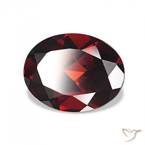 Granate almandino Rojo oscuro natural de 1.94 ct, Ovalada, VVS