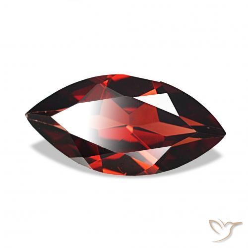 Granate almandino Rojo sangre intenso natural de 1.97 ct, Marquesa, VVS