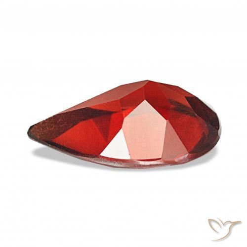 Granate almandino Rojo medio natural de 2.98 ct, En forma de pera, VS