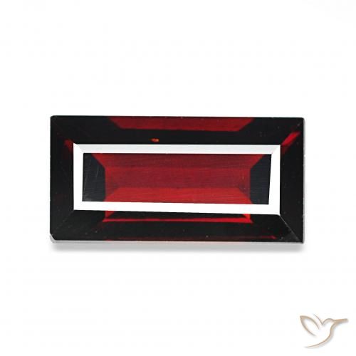 Granate almandino Rojo oscuro natural de 2.05 ct, Corte Baguette, VVS-VS