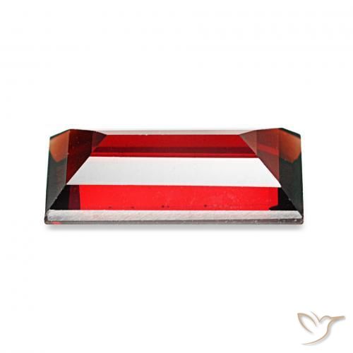 Granate almandino Rojo oscuro natural de 1.76 ct, Corte Baguette, VVS