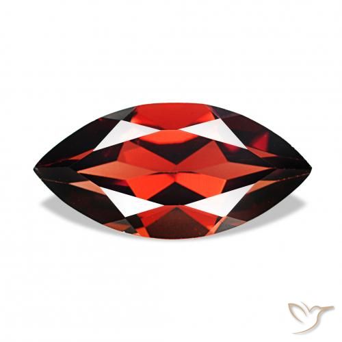 Granate almandino Rojo oscuro natural de 1.99 ct, Marquesa, VVS