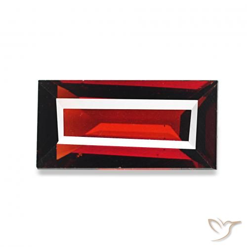 1.66ct Rojo oscuro Granate almandino, Corte Baguette, VVS