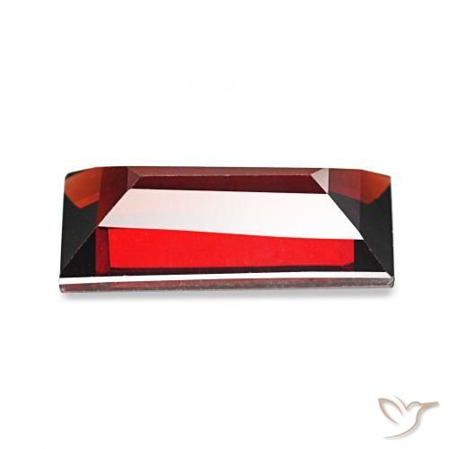 Granate almandino Rojo oscuro natural de 1.78 ct, Corte Baguette, VVS