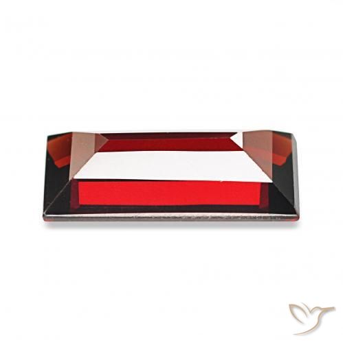 Granate almandino Rojo oscuro natural de 1.61 ct, Corte Baguette, VVS