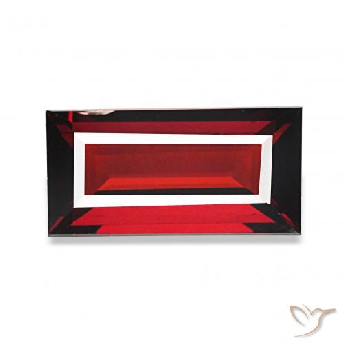 Granate almandino Rojo grosella natural de 1.81 ct, Corte Baguette, VS-SI