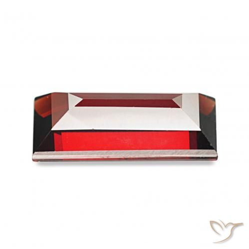 Granate almandino Rojo grosella natural de 1.81 ct, Corte Baguette, VS-SI