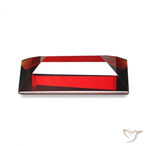 Granate almandino Rojo oscuro natural de 1.67 ct, Corte Baguette, VVS