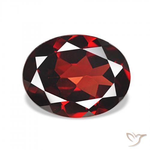Granate almandino Rojo oscuro natural de 1.96 ct, Ovalada, VVS