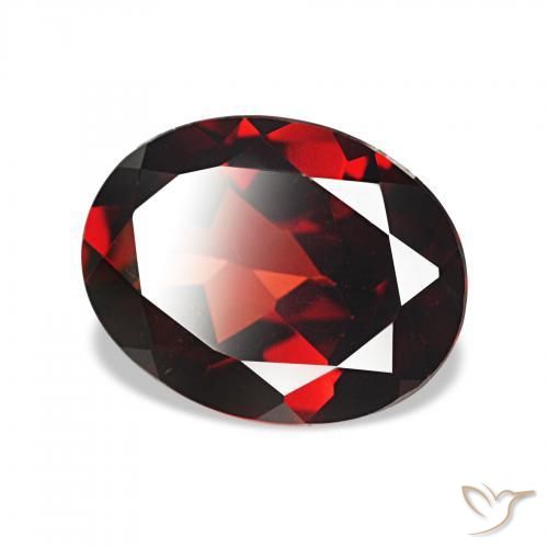 Granate almandino Rojo oscuro natural de 1.96 ct, Ovalada, VVS