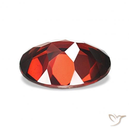 Granate almandino Rojo oscuro natural de 1.96 ct, Ovalada, VVS