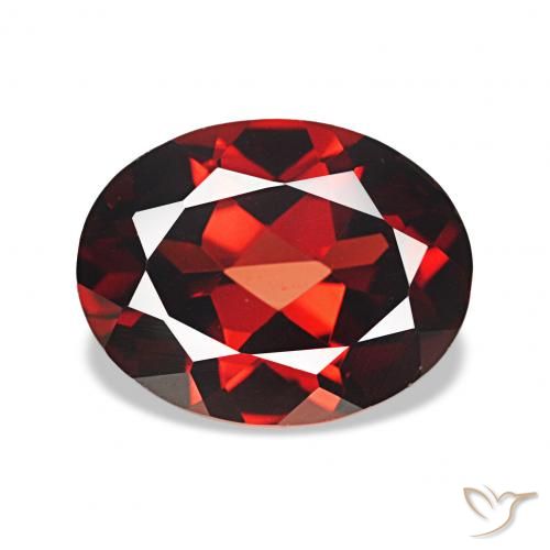 2.10ct Rojo sangre intenso Granate almandino, Ovalada, VVS
