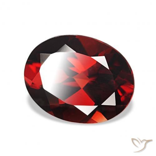 Granate almandino Rojo oscuro natural de 2.24 ct, Corte Óvalo, VVS