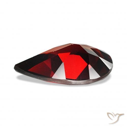 Granate almandino Rojo oscuro natural de 2.67 ct, En forma de pera, VVS