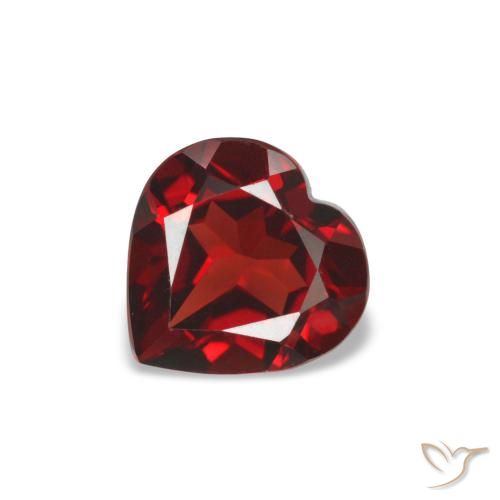 1.43ct Rojo oscuro Granate almandino, Corazón, VVS