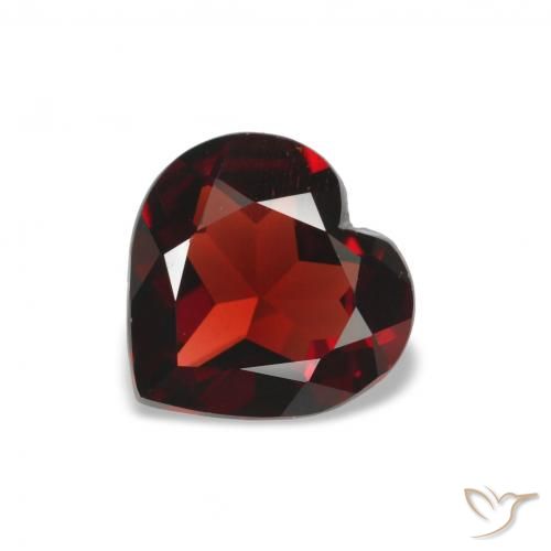 Granate almandino Rojo oscuro natural de 1.45 ct, Corazón, VVS