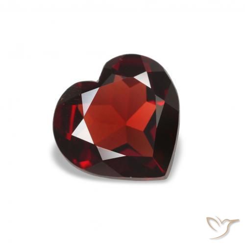Granate almandino Rojo oscuro natural de 1.45 ct, Corazón, VVS