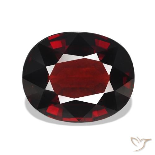 5.55ct Rojo negruzco Granate almandino, Ovalada, VVS-VS