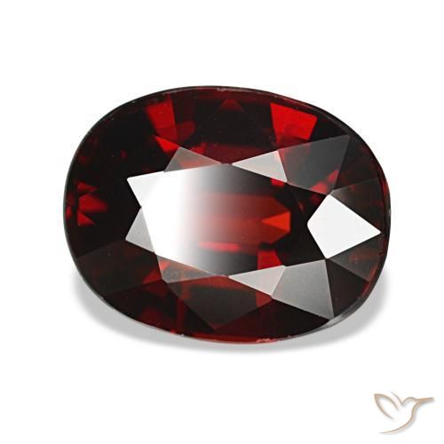 Granate almandino rojo natural de 3,27 ct, corte óvalo, VVS-VS