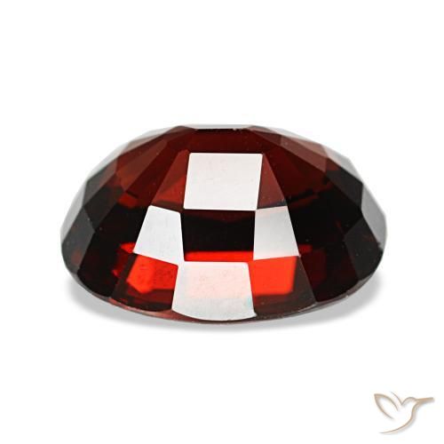 Granate almandino rojo natural de 3,27 ct, corte óvalo, VVS-VS