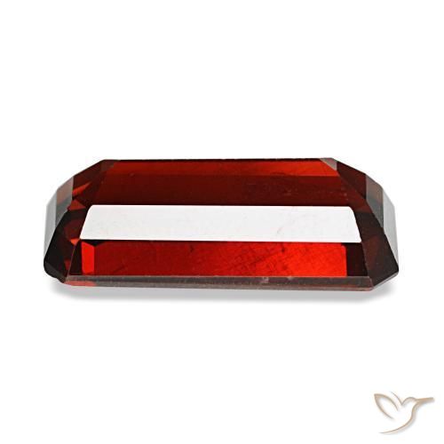 Granate almandino rojo natural de 4,46 ct, corte esmeralda, VS