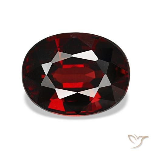 Granate almandino rojo natural de 2,87 ct, corte óvalo, VS