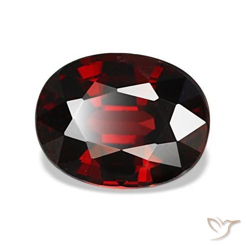 Granate almandino rojo natural de 2,87 ct, corte óvalo, VS