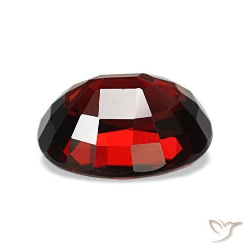 Granate almandino rojo natural de 2,87 ct, corte óvalo, VS