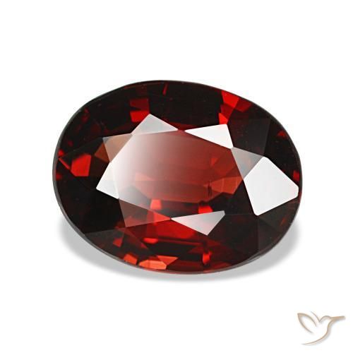 Granate almandino rojo natural de 2,06 ct, corte óvalo, VVS-VS