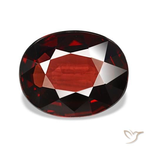 Granate almandino rojo de 3,14 ct, ovalado, VS