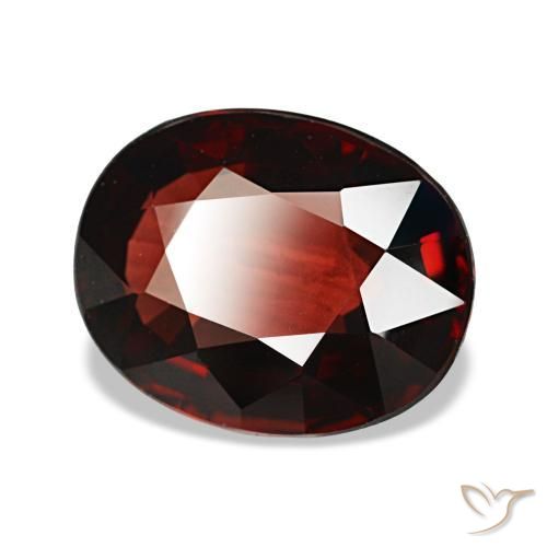 Granate almandino rojo natural de 3,14 ct, corte óvalo, VS