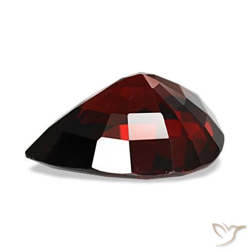 Granate almandino rojo natural de 4,33 ct, en forma de pera, VVS-VS