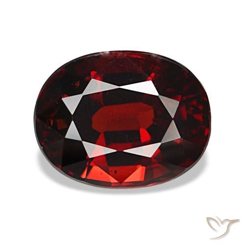 Granate almandino rojo de 2,94 ct, ovalado, VS