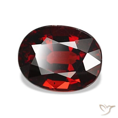 Granate almandino rojo natural de 2,94 ct, corte óvalo, VS