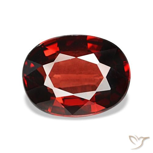 Granate almandino rojo natural de 2,11 ct, corte óvalo, VS