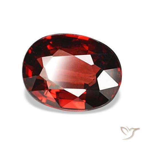 Granate almandino rojo natural de 2,11 ct, corte óvalo, VS