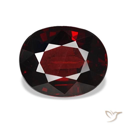 Granate almandino rojo natural de 3,05 ct, corte óvalo, VVS-VS
