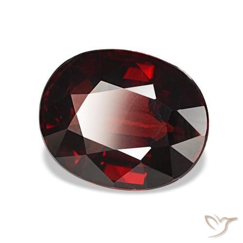 Granate almandino rojo natural de 3,05 ct, corte óvalo, VVS-VS