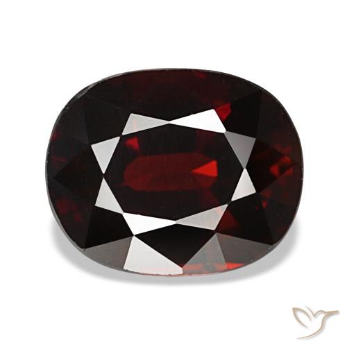 Granate almandino rojo de 4,38 ct, cojín, VVS-VS