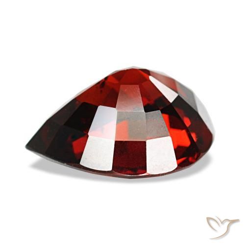 Granate almandino rojo natural de 2,59 ct, en forma de pera, VS