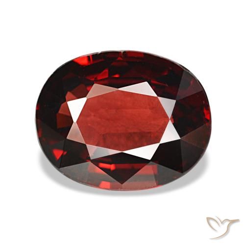 Granate almandino rojo natural de 2,90 ct, corte óvalo, VVS-VS
