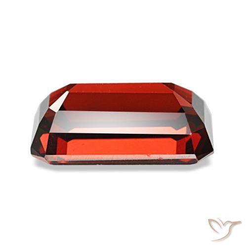 Granate almandino rojo natural de 3,08 ct, corte esmeralda, VVS-VS