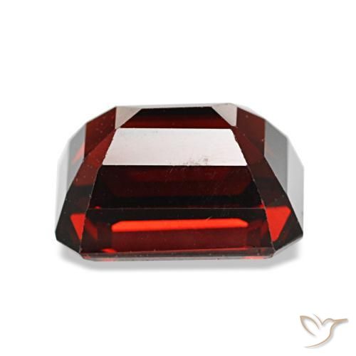 Granate almandino rojo natural de 3,32 ct, corte esmeralda, VS