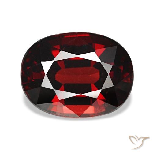 Granate almandino rojo de 3,47 ct, ovalado, VVS-VS